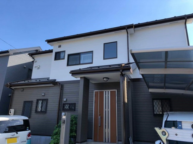 【高浜市O様邸】ラジカル制御型塗料パーフェクトトップで外壁塗装、フッ素塗料セミフロンルーフⅡで屋根塗装！