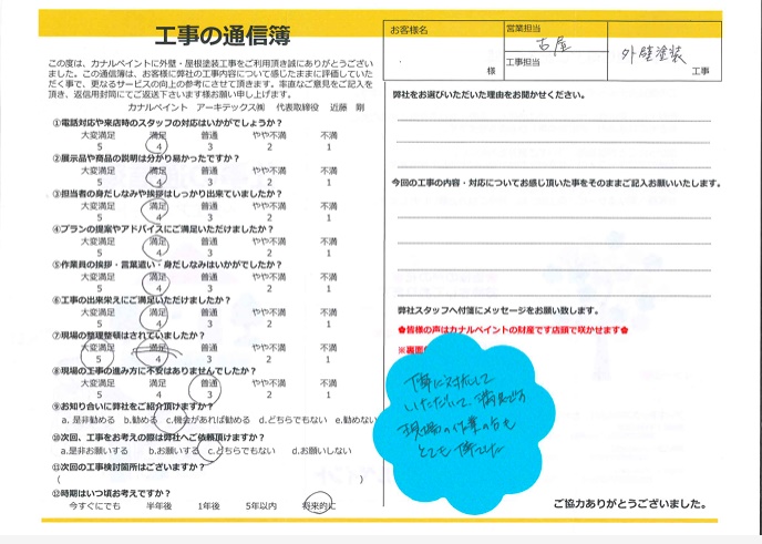 【西尾市T様邸】丁寧に対応していただいて満足です。